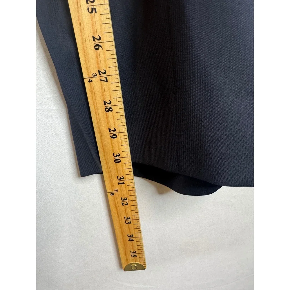 Canali Mens Black 100% Wool Flat Front Dress Pants 40x31 Made in Italy
